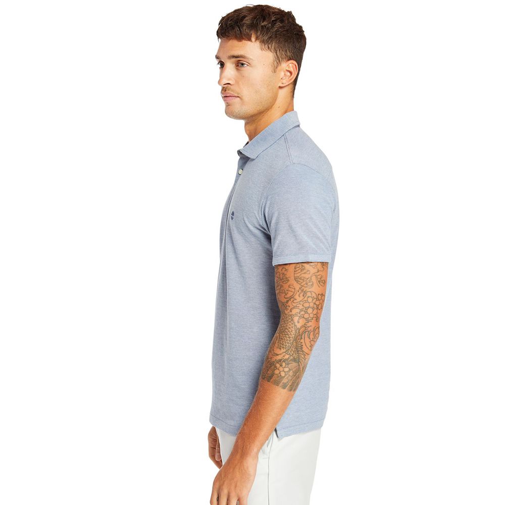 Timberland Mens Polo Baboosic Brook Slim Fit Shirt - Blue - India US5068149